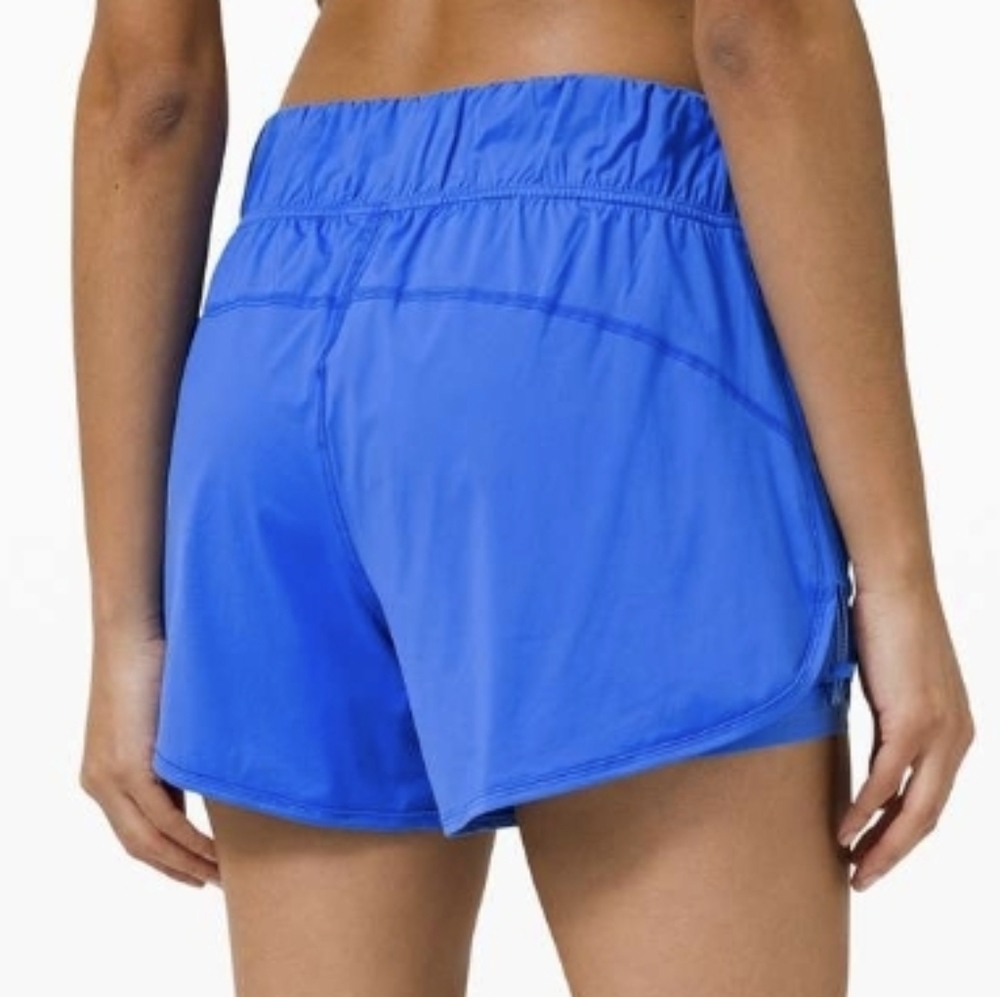Lululemon Strides Ahead High-Rise Short 4" In Wild Bluebell
